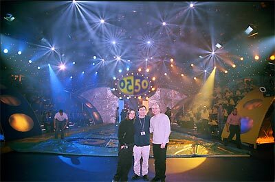 Studio A Glasgow '50/50' Kerry Murphy, Jim McNamee and Adrian Turpin on the set of '50/50' in BBC Studio A Glasgow