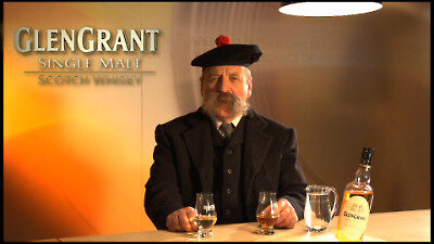 Glen Grant Title Frame Glen Grant Commercial Drama Video Title Frame. Major with Whisky Bottle