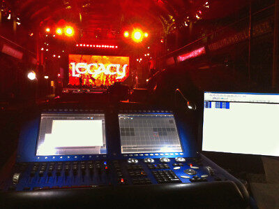 Legacy Concert Whole Hog 3 Programming the Whole Hog 3 Lighting Desk at the Glasgow Fruit Market for the National Youth Pipe Band of Scotland Legacy Concert