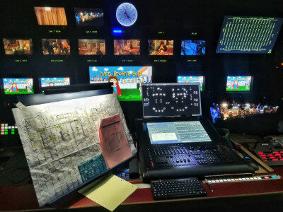 Hog 4 with Lighting Plot in Studio A BBC TV Studios Glasgow in October 2025 for Mrs Browns Boys